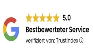 Google-Bewertung: 5,0 Sterne, bestbewerteter Service